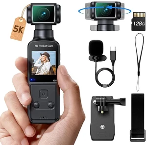 BOBLOV 4K Video Camera Vlogging Cam External Mic Support 128G 270° Rotating Lens BOBLOV 4K Video Camera Vlogging Cam External Mic Support 128G 270° Rotating Lens