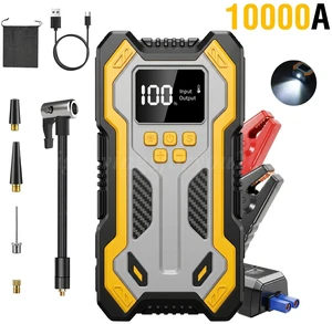 10000A Car Jump Starter w/ Air compressor Booster Jumper Power Bank Car Battery 10000A Car Jump Starter w/ Air compressor Booster Jumper Power Bank Car Battery