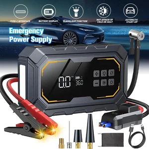 Car Jump Starter 10000A with Air Compressor Portable Battery Booster Power Bank Car Jump Starter 10000A with Air Compressor Portable Battery Booster Power Bank
