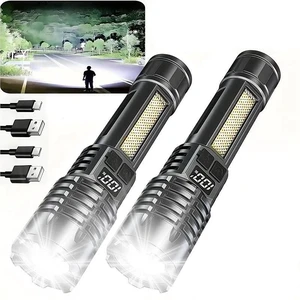 2Pack 99000000LM Super Bright LED Tactical Flashlight Rechargeable Flashlights 2Pack 99000000LM Super Bright LED Tactical Flashlight Rechargeable Flashlights
