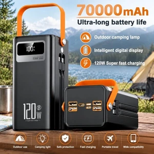 70000mAh Power Bank 120W Portable Charger External Battery for Cell Phone 7 Port 70000mAh Power Bank 120W Portable Charger External Battery for Cell Phone 7 Port