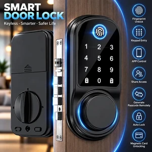 5-in-1 Fingerprint Door Lock Biometric Smart Lock Bluetooth Key&IC Card Deadbolt 5-in-1 Fingerprint Door Lock Biometric Smart Lock Bluetooth Key&IC Card Deadbolt