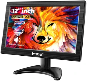 Eyoyo 12" Inch LCD Monitor AV HDMI BNC VGA 1366x768 Portable Remote Video Screen Eyoyo 12" Inch LCD Monitor AV HDMI BNC VGA 1366x768 Portable Remote Video Screen