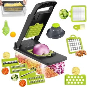14-In-1 Vegetable Fruit Chopper Cutter Food Onion Veggie Dicer Slicer Kitchen 14-In-1 Vegetable Fruit Chopper Cutter Food Onion Veggie Dicer Slicer Kitchen