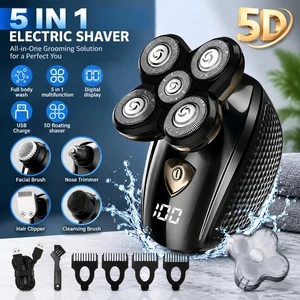 5D Electric Shaver Wet/Dry Trimmer Rotary Razor Beard Shaving Rechargeable 5D Electric Shaver Wet/Dry Trimmer Rotary Razor Beard Shaving Rechargeable