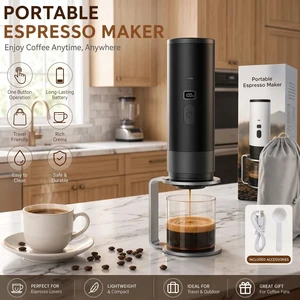 Portable Electric Espresso Maker - 3 in 1 Travel Coffee Machine for Camping US Portable Electric Espresso Maker - 3 in 1 Travel Coffee Machine for Camping US