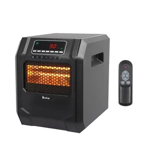 Home Portable Electric Infrared Space Heater 1500W Timer Remote Control Black Home Portable Electric Infrared Space Heater 1500W Timer Remote Control Black