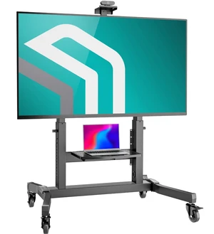 ONKRON Mobile TV Stand Mobile TV Cart for 50" - 100" Screens up to 265 lbs Black ONKRON Mobile TV Stand Mobile TV Cart for 50" - 100" Screens up to 265 lbs Black