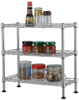 18"x8"x18" 3 Layer Wire Shelving Rack Adjustable Shelf Storage Unit for Kitchen 18"x8"x18" 3 Layer Wire Shelving Rack Adjustable Shelf Storage Unit for Kitchen