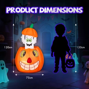 2.8 FT Halloween Inflatable Animated LED Pumpkin Ghost Outdoor Holiday Decor 2.8 FT Halloween Inflatable Animated LED Pumpkin Ghost Outdoor Holiday Decor