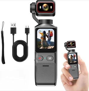 2K Handheld Vlog Camera WiFi Pocket Action Camera Body Cam 180° Rotatable Lens 2K Handheld Vlog Camera WiFi Pocket Action Camera Body Cam 180° Rotatable Lens