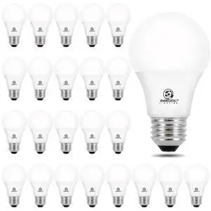 Energetic 24-Pack A19 LED Light Bulb, 60 Watt Equivalent, Daylight 5000K, E26 Medium Base, Non-Dimmable LED Light Bulb, ETL Listed Energetic 24-Pack A19 LED Light Bulb, 60 Watt Equivalent, Daylight 5000K, E26 Medium Base, Non-Dimmable LED Light Bulb, ETL Listed