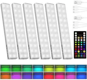 80RGB Color Changing Under Cabinet Lighting, Led Shelf Lights | Wireless, Rechageable, Magnetic, Remote Control, Color Changing, Diammble, DIY Mode, 1800mAh Battery, Memory Function 80RGB Color Changing Under Cabinet Lighting, Led Shelf Lights | Wireless, Rechageable, Magnetic, Remote Control, Color Changing, Diammble, DIY Mode, 1800mAh Battery, Memory Function