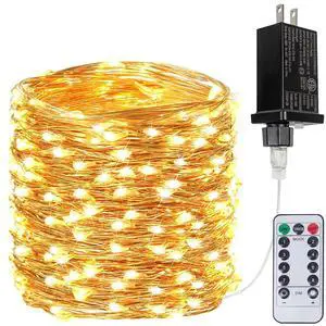 99FT 300 LED Fairy Lights with Remote, Plug in Twinkle Light Outdoor Indoor | 8 Modes, Timer, Dimmable, Memory Function, Waterproof Warm White String Lights for Bedroom Garden Party Christmas Decor 99FT 300 LED Fairy Lights with Remote, Plug in Twinkle Light Outdoor Indoor | 8 Modes, Timer, Dimmable, Memory Function, Waterproof Warm White String Lights for Bedroom Garden Party Christmas Decor