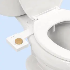 Fresh Ultra-Slim Starter Bidet Attachment, Bamboo | Non-Electric, Cool Water Rear Wash, Adjustable Pressure, Self-Cleaning, Fits Elongated and Round Toilets, 10 Minute Install Fresh Ultra-Slim Starter Bidet Attachment, Bamboo | Non-Electric, Cool Water Rear Wash, Adjustable Pressure, Self-Cleaning, Fits Elongated and Round Toilets, 10 Minute Install