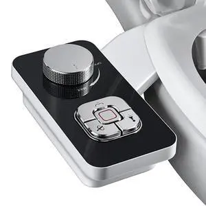 Bidet Attachment, Non-Electric Cold Water Bidet Toilet Seat Attachment with Pressure Controls, Retractable Self-Cleaning Dual Nozzles for Frontal & Rear Wash - Black Bidet Attachment, Non-Electric Cold Water Bidet Toilet Seat Attachment with Pressure Controls, Retractable Self-Cleaning Dual Nozzles for Frontal & Rear Wash - Black