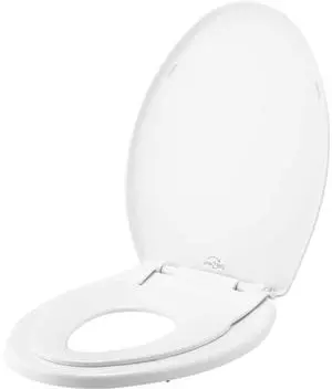 Little2Big Toilet Seat with Built-In Toddler Potty Training Seat, Slow Close, Easy to Install, Made in USA, ELONGATED, White Little2Big Toilet Seat with Built-In Toddler Potty Training Seat, Slow Close, Easy to Install, Made in USA, ELONGATED, White