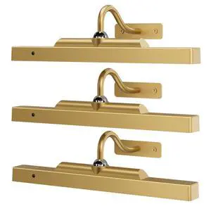 Gallery Lights for Wall 3 Pack, 12" Rechargeable Picture Lights, Cordless Remote Dimmable LED for Portrait Hallway Decor (Antique Gold) Gallery Lights for Wall 3 Pack, 12" Rechargeable Picture Lights, Cordless Remote Dimmable LED for Portrait Hallway Decor (Antique Gold)