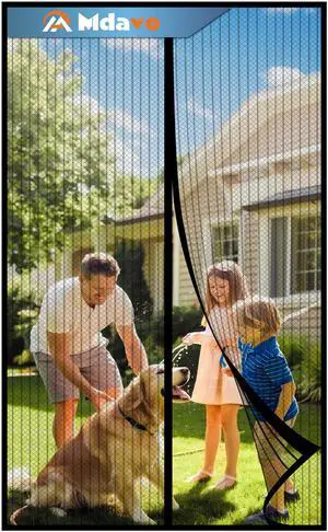 Mesh Screen with Magnetic Closure-Keeps Bugs Out Let Breeze in, Heavy Duty - Pet and Kid Friendly, Works with Front, Sliding Doors (38 x 82 Inch) Mesh Screen with Magnetic Closure-Keeps Bugs Out Let Breeze in, Heavy Duty - Pet and Kid Friendly, Works with Front, Sliding Doors (38 x 82 Inch)