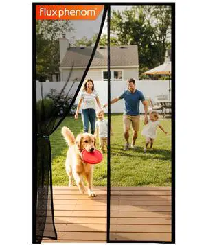 Magnetic Screen Door - Bugs Out, Breeze in - 9min Install Auto-Sealing Heavy Duty Double Stitched Mesh, 52 Magnets, Hands Free Sliding & Patio Doors Net, Pet & Kid Friendly, 38 x 82 Inch Magnetic Screen Door - Bugs Out, Breeze in - 9min Install Auto-Sealing Heavy Duty Double Stitched Mesh, 52 Magnets, Hands Free Sliding & Patio Doors Net, Pet & Kid Friendly, 38 x 82 Inch