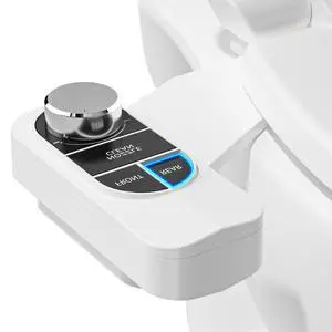 Non-Electric Bidet Attachment for Toilet Self-Cleaning Dual Nozzle (Frontal & Rear Wash), Adjustable Water Pressure, Fits Most Toilets, Easy Installation (Classic Black/Silver) Non-Electric Bidet Attachment for Toilet Self-Cleaning Dual Nozzle (Frontal & Rear Wash), Adjustable Water Pressure, Fits Most Toilets, Easy Installation (Classic Black/Silver)