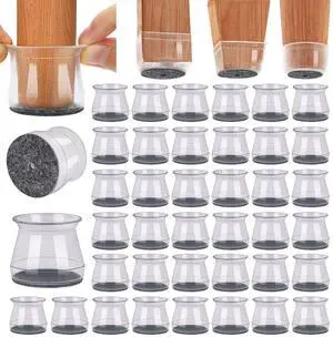 40Pcs Chair Leg Floor Protectors for Hardwood Floors Anti-Scratch | Silicone Furniture Cups Reduce Noise Felt Pads Covers to Protect Floors Easy to Remove Universal L Clear Fit (1-5/16" to 2") 40Pcs Chair Leg Floor Protectors for Hardwood Floors Anti-Scratch | Silicone Furniture Cups Reduce Noise Felt Pads Covers to Protect Floors Easy to Remove Universal L Clear Fit (1-5/16" to 2")