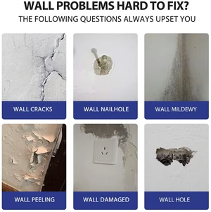 Spackle Wall Repair Kit, 3-Pack Wall Mending Agent with Tools Includes Scraper, Sandpaper, And Aluminum Patches. For Cracks And Nail Holes Spackle Wall Repair Kit, 3-Pack Wall Mending Agent with Tools Includes Scraper, Sandpaper, And Aluminum Patches. For Cracks And Nail Holes