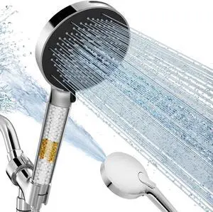 NSF Certified Filtered Shower Head 9-Spray Setting with Handheld for Hard Water to Remove Chlorine High Pressure Anti-Clog Nozzles(1 Filter, Chrome Silver) NSF Certified Filtered Shower Head 9-Spray Setting with Handheld for Hard Water to Remove Chlorine High Pressure Anti-Clog Nozzles(1 Filter, Chrome Silver)