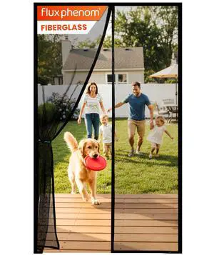 Heavy Duty Fiberglass Magnetic Screen Door 38 x 82 Inch - Bugs Out, Breeze in - 9min Install Auto-Sealing Double Stitched Mesh, 52 Magnets, Hands Free for Patio Doors, Pet & Kid Friendly Heavy Duty Fiberglass Magnetic Screen Door 38 x 82 Inch - Bugs Out, Breeze in - 9min Install Auto-Sealing Double Stitched Mesh, 52 Magnets, Hands Free for Patio Doors, Pet & Kid Friendly
