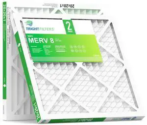 20x20x1 Air Filter 2 Pack, Durable MERV 8 Pleated Home HVAC AC Furnace Filters, Lightweight Compact Air Conditioner Filter Replacement 20x20x1 Air Filter 2 Pack, Durable MERV 8 Pleated Home HVAC AC Furnace Filters, Lightweight Compact Air Conditioner Filter Replacement