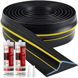Universal Garage Door Threshold Seal 20FT Rubber Strip & 2 Adhesive | Waterproof weather stripping replacement, anti-slip yellow design, -40 to 284 durable, DIY cuttable, includes 2 adhesives Universal Garage Door Threshold Seal 20FT Rubber Strip & 2 Adhesive | Waterproof weather stripping replacement, anti-slip yellow design, -40 to 284 durable, DIY cuttable, includes 2 adhesives