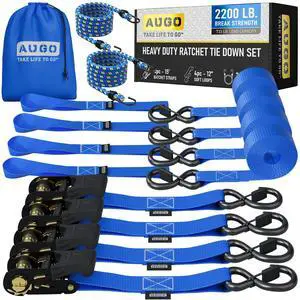 Ratchet Straps Heavy Duty 4 Pack -15 FT - 2200 LB Break Strength with Safety Lock S Hooks - Cargo Straps for Moving, Appliances, Motorcycle Soft Loop Tie Down Straps Ratchet Straps Heavy Duty 4 Pack -15 FT - 2200 LB Break Strength with Safety Lock S Hooks - Cargo Straps for Moving, Appliances, Motorcycle Soft Loop Tie Down Straps