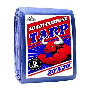 20x30Ft 5mil Waterproof Tarp, UV Resistant Blue Multipurpose Tarps 20x30Ft 5mil Waterproof Tarp, UV Resistant Blue Multipurpose Tarps
