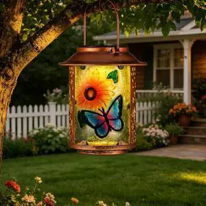 Butterfly Solar Lanterns Outdoor Waterproof Birthday Gifts for Women Mom | Sunflower Metal Garden Decor Hanging Solar Lights Outside Decorative for Yard Patio Porch Gifts for Grandma Butterfly Solar Lanterns Outdoor Waterproof Birthday Gifts for Women Mom | Sunflower Metal Garden Decor Hanging Solar Lights Outside Decorative for Yard Patio Porch Gifts for Grandma