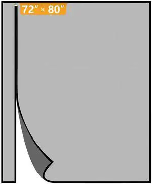 Magnetic Screen Door, Fits 72"x80" Doors, Reversible Side Opening | Screen Size 74" x 81", Strong Magnets Anti-Tearing Polyester Mesh for Front/Back Patio Sliding Door, Black Magnetic Screen Door, Fits 72"x80" Doors, Reversible Side Opening | Screen Size 74" x 81", Strong Magnets Anti-Tearing Polyester Mesh for Front/Back Patio Sliding Door, Black