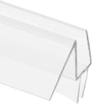 M 6256 Frameless Shower Door Bottom Seal for 1/4 in. Thick Glass Doors, Dual Flap and 45 Degree Drip Guard, 36 in., Clear Vinyl (Single Pack) M 6256 Frameless Shower Door Bottom Seal for 1/4 in. Thick Glass Doors, Dual Flap and 45 Degree Drip Guard, 36 in., Clear Vinyl (Single Pack)
