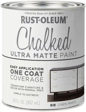 Chalked All-in-One Ultra Matte Linen White Spray Paint | Furniture Paint, One Coat Coverage, No Primer Required, Easy To Use, Fast Drying, Low Odor, Multi Surface, Indoor Use, 12 oz Chalked All-in-One Ultra Matte Linen White Spray Paint | Furniture Paint, One Coat Coverage, No Primer Required, Easy To Use, Fast Drying, Low Odor, Multi Surface, Indoor Use, 12 oz