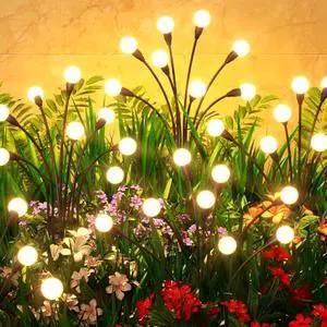 6 Pack Solar Garden Lights 48 LED, Solar Lights Outdoor Waterproof IP65, Decorative Garden Lights Solar Powered for Yard Patio Pathway Decor, Outside Fairy Firefly Lights Garden Gifts 6 Pack Solar Garden Lights 48 LED, Solar Lights Outdoor Waterproof IP65, Decorative Garden Lights Solar Powered for Yard Patio Pathway Decor, Outside Fairy Firefly Lights Garden Gifts