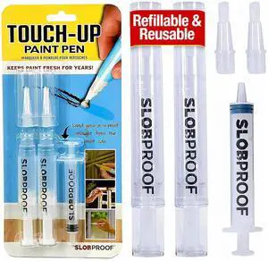 Refillable Touch-Up Paint Pen, Pack of 2 - Precision Brush Tip | Mess-Free Touch-Up Tool for Quickly Retouch Small Areas with Controlled Syringe Flow for Custom Color Filling Refillable Touch-Up Paint Pen, Pack of 2 - Precision Brush Tip | Mess-Free Touch-Up Tool for Quickly Retouch Small Areas with Controlled Syringe Flow for Custom Color Filling