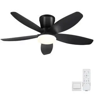 Ceiling Fans with Lights-36 Low Profile Ceiling Fan with Light and Remote Control,Flush Mount,DC Reversible,LED Dimmable Blakc Ceiling Fans for Bedroom,Indoor/Outdoor Patio Use Ceiling Fans with Lights-36 Low Profile Ceiling Fan with Light and Remote Control,Flush Mount,DC Reversible,LED Dimmable Blakc Ceiling Fans for Bedroom,Indoor/Outdoor Patio Use