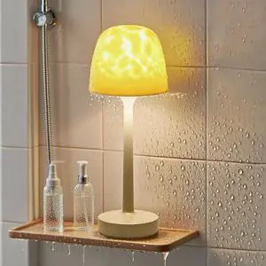 Shower Lamp - Waterproof Bathroom Lamp with 16 Color Ocean Wave Projector, Rechargeable Shower Light with Touch & Remote Control, Cordless Light for Inside Shower/Bathtub Shower Lamp - Waterproof Bathroom Lamp with 16 Color Ocean Wave Projector, Rechargeable Shower Light with Touch & Remote Control, Cordless Light for Inside Shower/Bathtub