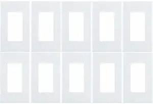 80301-SW 1-Gang Decora Plus Wallplate Screwless Snap-On Mount (10 Pack, White) 80301-SW 1-Gang Decora Plus Wallplate Screwless Snap-On Mount (10 Pack, White)