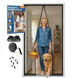 Premium Magnetic Screen Door, Heavy-Duty Reinforced Mesh, Ultra-Dense Weave, Smooth Auto-Close, Pets & Kids Hands-Free, No-Gap Seal Premium Magnetic Screen Door, Heavy-Duty Reinforced Mesh, Ultra-Dense Weave, Smooth Auto-Close, Pets & Kids Hands-Free, No-Gap Seal