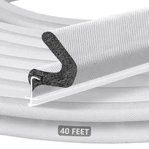 40 ft Kerf Weather Stripping Door Seal for Exterior Doors, White | Press-in kerf seal for grooved door frames is not self-adhesive, replaces worn seals, and helps reduce drafts and energy loss 40 ft Kerf Weather Stripping Door Seal for Exterior Doors, White | Press-in kerf seal for grooved door frames is not self-adhesive, replaces worn seals, and helps reduce drafts and energy loss