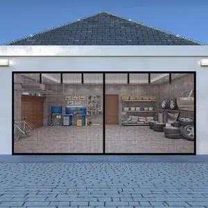 Garage Door Screen for 2 Car Garage Door-16x7FT Reinforced Fiberglass Garage Screen, Magnetic Garage Screen Door Garage Door Screen for 2 Car Garage Door-16x7FT Reinforced Fiberglass Garage Screen, Magnetic Garage Screen Door