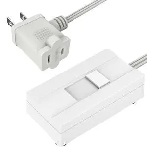 Plug-in Dimmer Switch for Lamps, 6-Foot Cord, White, 1 Pack | 150W dimmable LED/CFL or 360W incandescent/halogen. Quiet slide control. Not for fans, motors or transformers. ETL Listed Plug-in Dimmer Switch for Lamps, 6-Foot Cord, White, 1 Pack | 150W dimmable LED/CFL or 360W incandescent/halogen. Quiet slide control. Not for fans, motors or transformers. ETL Listed