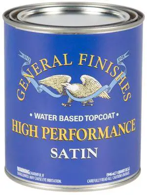 High Performance Water Based Topcoat, 1 Quart, Satin High Performance Water Based Topcoat, 1 Quart, Satin