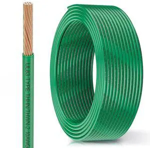 THHN Wire 10 Gauge 50FT, UL83 THWN-2 10 AWG Copper Ground Wire(Green) | UL83 THHN/THWN-2 10 AWG Stranded OFC Ground Wire, Nylon/PVC Insulated, 600V for Residential, Conduit, Industrial, CNC THHN Wire 10 Gauge 50FT, UL83 THWN-2 10 AWG Copper Ground Wire(Green) | UL83 THHN/THWN-2 10 AWG Stranded OFC Ground Wire, Nylon/PVC Insulated, 600V for Residential, Conduit, Industrial, CNC