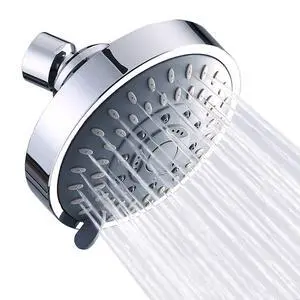 High Pressure Rain Shower Head 5 Modes Showerhead 4.1 Inch Chrome | Low Water Pressure Compatible, Powerful Spray Fixed Showerhead for a Relaxing Indoor & Outdoor Shower High Pressure Rain Shower Head 5 Modes Showerhead 4.1 Inch Chrome | Low Water Pressure Compatible, Powerful Spray Fixed Showerhead for a Relaxing Indoor & Outdoor Shower
