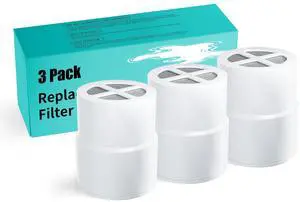 Shower Head Filter Replacement Compatible with Jolie, 3-Pack | Compatible with Jolie showerheads. Features KDF with Vitamins C & E. Durable structure withstands 40°F-110°F water Shower Head Filter Replacement Compatible with Jolie, 3-Pack | Compatible with Jolie showerheads. Features KDF with Vitamins C & E. Durable structure withstands 40°F-110°F water